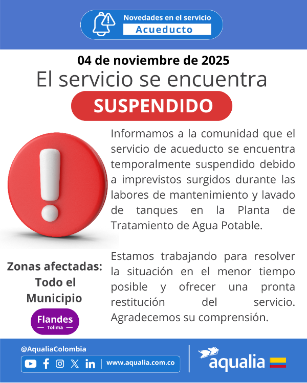 Servicios suspendido temporalmente en Flandes